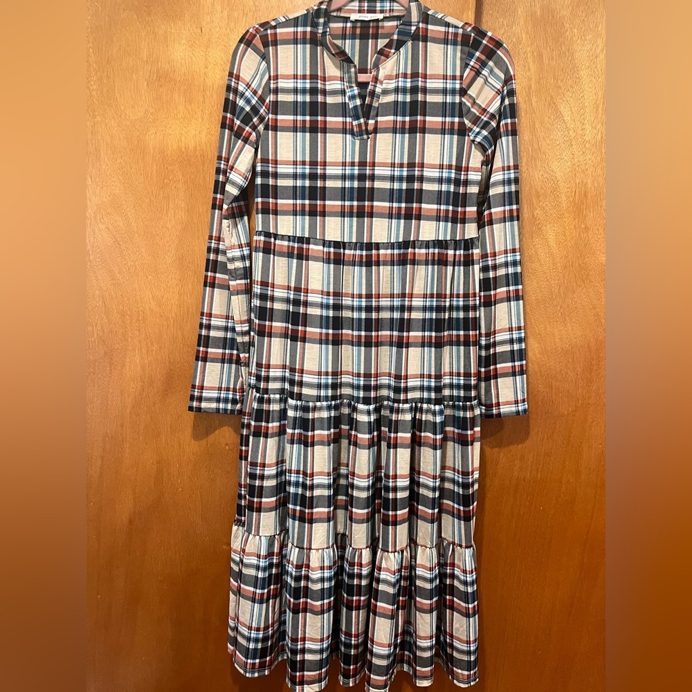 NWOT Beeson River Plaid Long Sleeve Dress